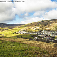 Buy canvas prints of Cwmparc Valley and Village off the Rhondda Fawr Va by Nick Jenkins