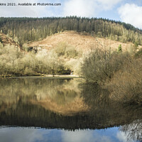 Buy canvas prints of The Upper Pond at Clydach Vale in the Rhondda Fawr by Nick Jenkins