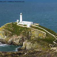 Buy canvas prints of South Stack Lighthouse Holyhead Anglesey Coast l by Nick Jenkins