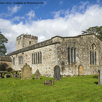 Buy canvas prints of St Michael and all Angels Church Hubberholme Dales by Nick Jenkins