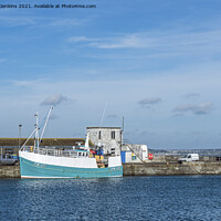 Buy canvas prints of Fishing Boat at Newlyn Harbour Cornwall by Nick Jenkins