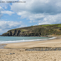 Buy canvas prints of Praa Sands South Cornish Coast Cornwall  by Nick Jenkins