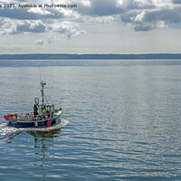 Buy canvas prints of Fishing Boat Leaving Burry Port Harbour Carmarthen by Nick Jenkins
