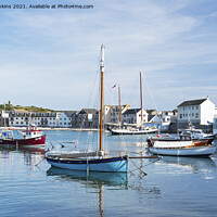 Buy canvas prints of Hugh Town Harbour and Boats St Marys Scilly Isles by Nick Jenkins