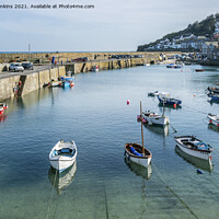 Buy canvas prints of Mousehole Harbour South Cornwall Coast  by Nick Jenkins