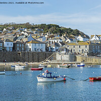Buy canvas prints of Coastal village of Mousehole across the harbour by Nick Jenkins