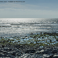 Buy canvas prints of Llantwit Major Beach into the Sun Glamorgan Coast  by Nick Jenkins