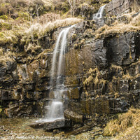 Buy canvas prints of Waterfall beside the A470 over the Brecon Beacons by Nick Jenkins