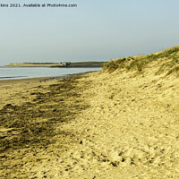 Buy canvas prints of Burry Port Beach looking west Carmarthenshire by Nick Jenkins