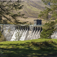 Buy canvas prints of The Grwyne Fawr Reservoir Dam Black Mountains   by Nick Jenkins