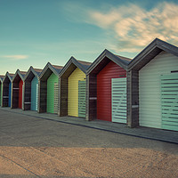 Buy canvas prints of Beach Huts, blyth seafront by gary ward