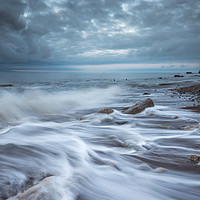 Buy canvas prints of Stormy beach by gary ward