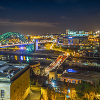 Buy canvas prints of Newcastle upon tyne at night by gary ward
