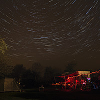 Buy canvas prints of Startrails over the Astrocamp, Wales by Paul Huddleston