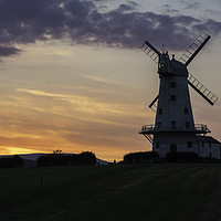 Buy canvas prints of Llancayo windmill at sunset by Paul Huddleston