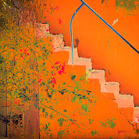 Buy canvas prints of Orange Stairway by kevin marston