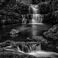 Buy canvas prints of Dinas Rock Waterfalls, Mono by Eric Pearce AWPF