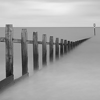 Buy canvas prints of Holding back the tide, Mono by Eric Pearce AWPF
