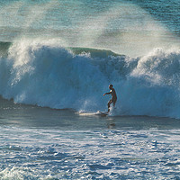 Buy canvas prints of Riding the Waves at Woolacombe by Eric Pearce AWPF