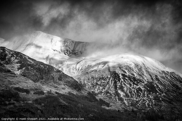 Binnein Mor in Winter Picture Board by Heidi Stewart