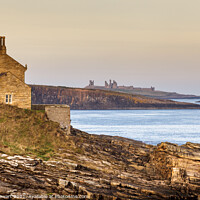 Buy canvas prints of The Bathing House and Dunstanburgh Castle by Heidi Stewart