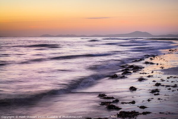 Sunset on Harlech Beach Picture Board by Heidi Stewart