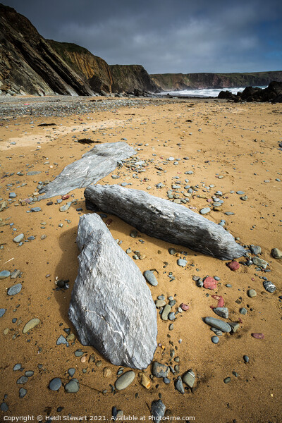 Three Rocks at Marloes Sands Picture Board by Heidi Stewart