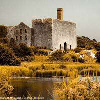 Buy canvas prints of Derelict Lime Works in Autumn Colours by Heidi Stewart