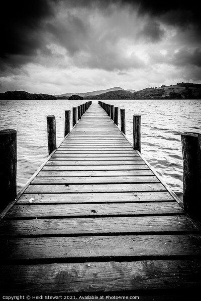Jetty at Coniston Picture Board by Heidi Stewart