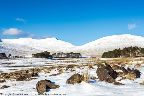 Brecon Beacons in the Snow Picture Board by Heidi Stewart