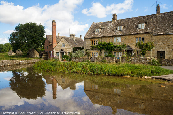 Lower Slaughter Reflections Picture Board by Heidi Stewart