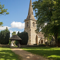 Buy canvas prints of The Parish Church of Saint Mary Lower Slaughter by Heidi Stewart