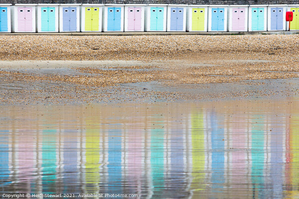 Lyme Regis Beach Huts Picture Board by Heidi Stewart