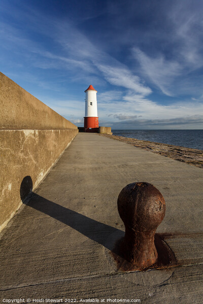 Berwick Lighthouse, Northumberland Picture Board by Heidi Stewart