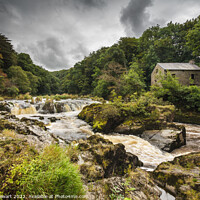 Buy canvas prints of Cenarth Falls and Old Mill, Ceredigion, Wales  by Heidi Stewart