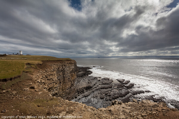 Nash Point Lighthouse and Coast Picture Board by Heidi Stewart