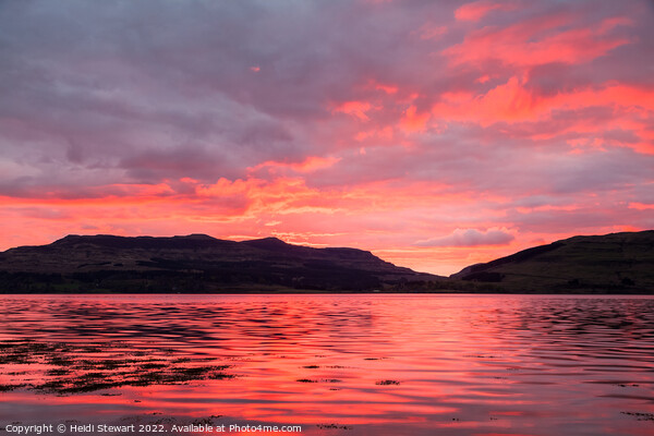 Loch Scridain Sunset Picture Board by Heidi Stewart