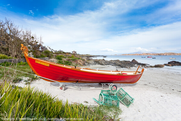 The Red Boat of Iona Picture Board by Heidi Stewart