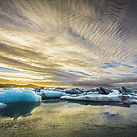 Buy canvas prints of Glacial Ice Lagoon, Jokulsarlon, Iceland by Heidi Stewart