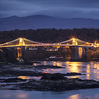 Buy canvas prints of The Menai Suspension Bridge, Anglesey by Heidi Stewart