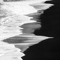 Buy canvas prints of Black Sand and Waves by Heidi Stewart