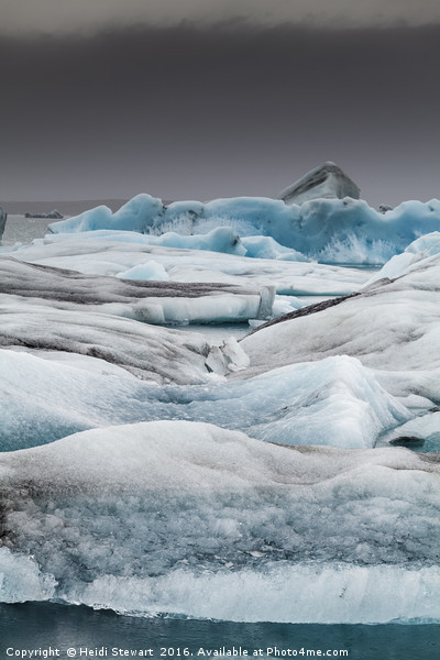 Glacial Ice Lagoon, Jokulsarlon, Iceland Picture Board by Heidi Stewart