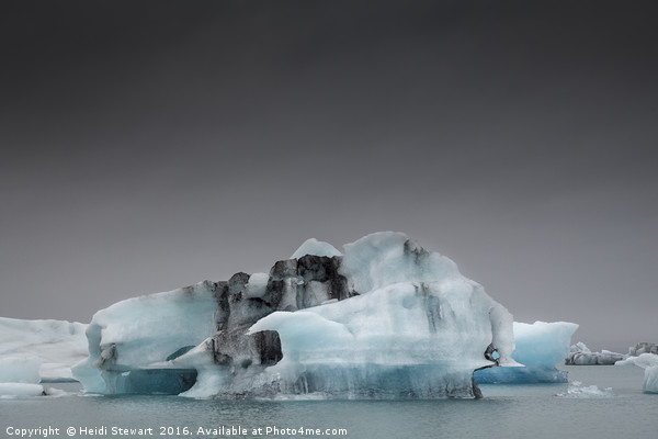 Icebergs at Jokulsarlon Glacial Lake in Iceland  Picture Board by Heidi Stewart