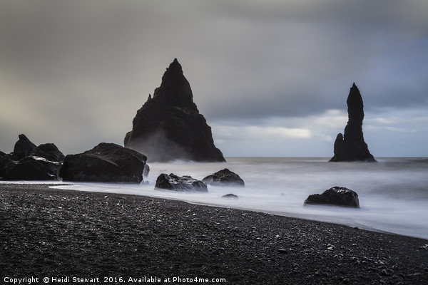 Basalt Sea Stacks, Iceland Picture Board by Heidi Stewart