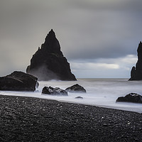 Buy canvas prints of Basalt Sea Stacks, Iceland by Heidi Stewart