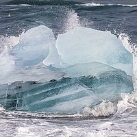 Buy canvas prints of Iceberg on the Beach, Jokulsarlon, Iceland  by Heidi Stewart