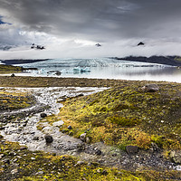 Buy canvas prints of Fjallsárlón Glacial Lagoon in Iceland by Heidi Stewart