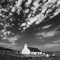 Buy canvas prints of The Church of the Holy Cross at Mwnt, Ceredigion by Heidi Stewart