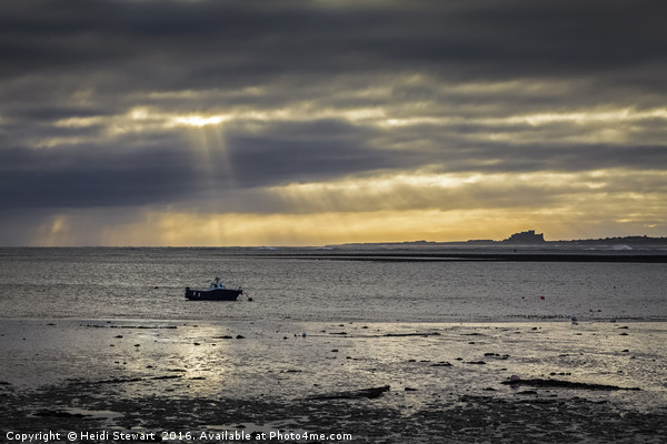 Northumberland Coastal Sunrise Picture Board by Heidi Stewart