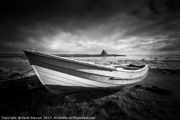 Fishing Boat on the Holy Island of Lindisfarne Picture Board by Heidi Stewart